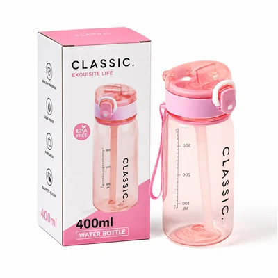 Botol Air Kanak-Kanak Jerami Mudah Alih 400ml